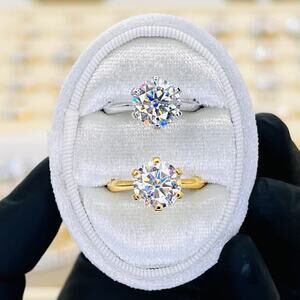 3ctw Moissanite Solitaire Classic Engagement Ring